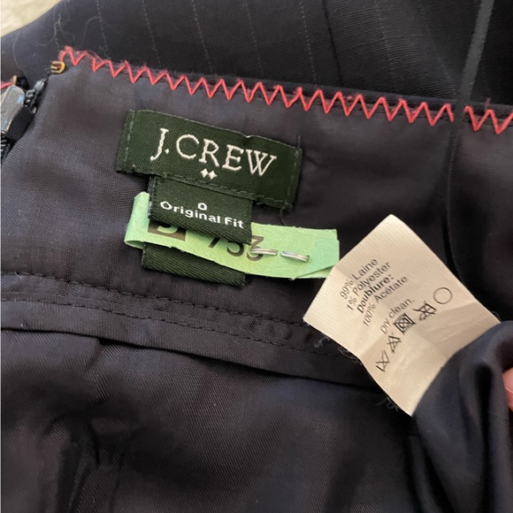 J Crew Factory Womens Original Fit Pinstriped Wool Pencil Skirt 0 Blue 91977 - Picture 5 of 7